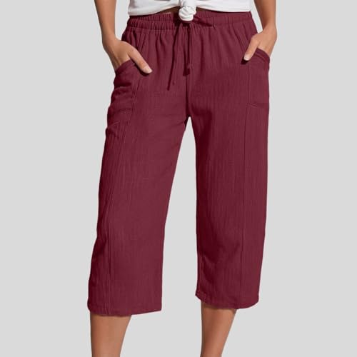 Pantalon décontracté femme ample taille élastique fluide à poches - 3