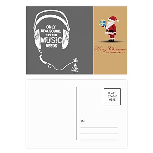 Chansons et mots de Père Noël cartes postales avec écouteurs pour veillées de Noël