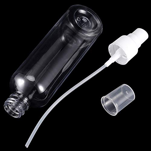 50 Pack Plastic Spray Bottles, Clear with Fine Mist and Refillable - 4oz Capacious Bottles for Essential Oils, Facial, Hair and Perfume Spray4