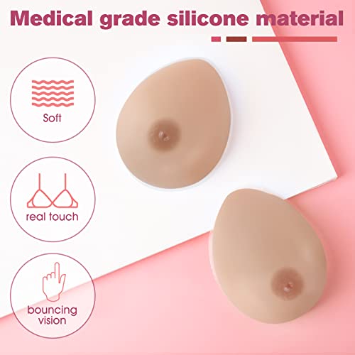 Ivita One Pair C Cup Self Adhesive Silicone Breast Forms For Mastectomy Crossdresser Prosthesis Transgender Cosplay #TOP1