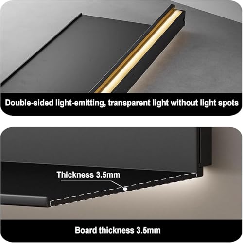 Présentoir suspendu avec éclairage LED 120cm pour déco moderne
