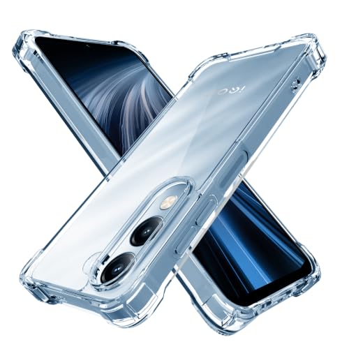 Image of CEDO Cover for iQOO Z10 Lite (5G) / Vivo T4 Lite (5G) | Camera Protection Shockproof Bumper-Edge | 360 Degree Protection Acrylic Crystal Clear TPU+PC | Transparent Back Case Backcover (Transparent)