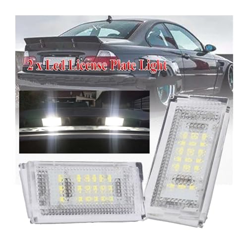 Luz led de matrícula Canbus anti-error bombillas blancas coche para E46 4D 2