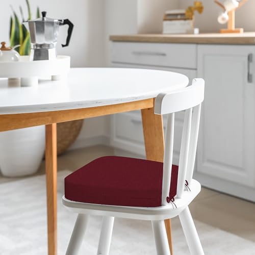 Iristykilin 17'' x 16'' x 2.5"Thick Chair Cushions for Dining Chairs, 6 Pack WaterProof Easy Clean Kitchen Chair Pads with Ties and Non-Slip Backing - 30D High Elastic Foam Soft Kitchen Chair Cushions by Iristykilin - Used condition - Image 7