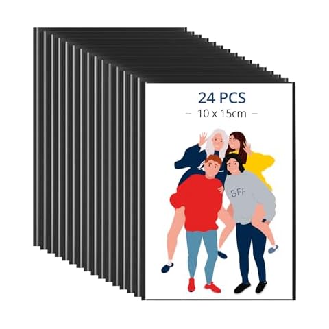 QWORK® Cadres Photo Magnétiques 10x15 cm Cover