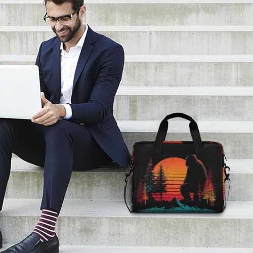 Bolso Maletín para Laptop Estampado Sunset Gorilla Multibolsillos miniatura 3