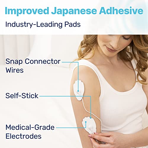 MEDVICE Dual Channel Rechargeable Tens Unit Muscle Stimulator - 2nd Gen 16 Modes & 8 Upgraded Pads for Natural Pain Relief & Management - FDA Cleared Electric Pulse Impulse Mini Massager Machine - Thumbnail 7