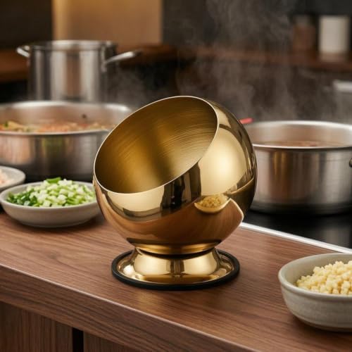 Récipient à sauce réutilisable inox doré 18cm pour dessert et table - 5