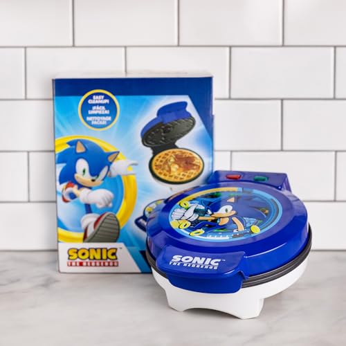 Image of Uncanny Brands Sonic the Hedgehog Waffle Maker - The Speedy Hedgehog on Your Waffles