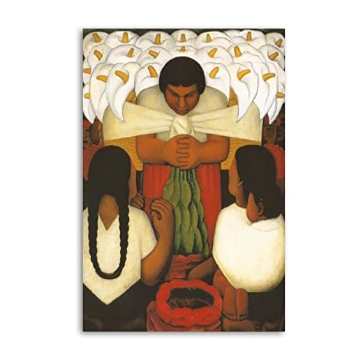 BAD Flower Day by Diego Rivera Poster Decorative Painting Canvas Wall Art Living Room Posters Bedroom Painting 08x12inch(20x30cm)