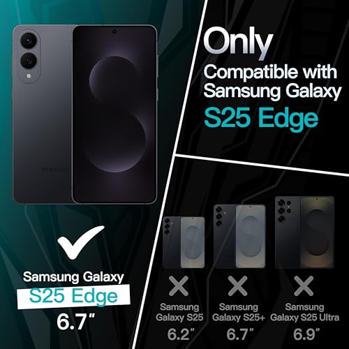 Image of Slim Matte Finish Soft TPU Flexible Bumper Case Cover Compatible with Samsung Galaxy S25 Edge 5G (2025) (TPU Black)