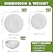Yoshy 12-Piece White Bone China Dinnerware with Lightweight Durable Chip Resistant Design Service for 4 (18 Piece - Service for 6, Interlace)