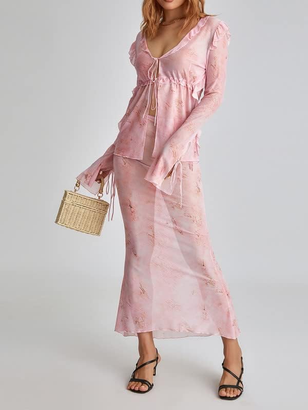 2 Piece Skirt Sets for Women Sexy Low Cut Strapless Crop Top Bodycon Mini Skirt Set Summer Outfits Clubwear2