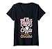 Femme Fille Simple J'Aime Les Chats Le Chocolat Cat Animal Cadeau T-Shirt avec Col en V