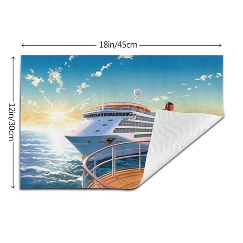 Lot de 4 sets de table tissés en PVC lavables et résistants - 5