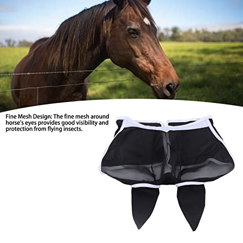 Máscara de mosca de cavalo respirável, confortável, macia, design de malha fina, rosto de cavalo, pr