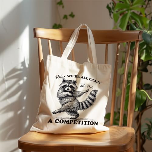 Bolso Tote Lona con Mapache Divertido Tema Animal miniatura 6