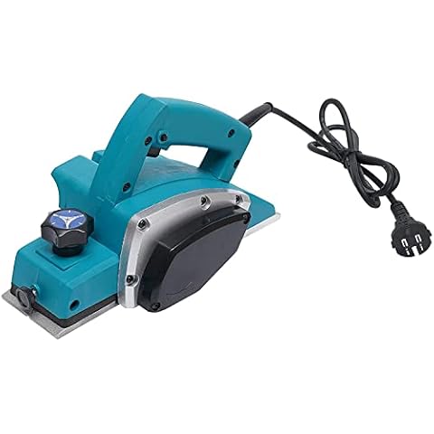 220V 800W Electric Hand Planer, Lightakai Portable Electric Wood Planer Sander Trimmer Hand Held Woodworking Tool 11000RPM,Blue Cover