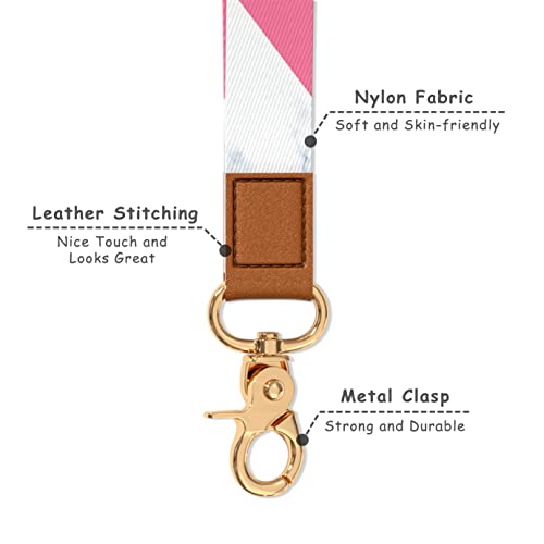 Image of Wrist Lanyard Key Chain, Cute Wristlet Strap Keychain Holder for Women Men Car Keys ID Badges Card Wallet Phone Camera