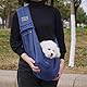 XHYASD Hundetragetasche bis 7.5 KG, Tragbar Umhängetasche für Haustiere, Verstellbare Tragetasche Hund für Spaziergang Aktivitäten im Freien und Ausflüge (Blau)