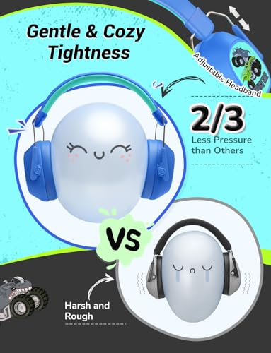 Image of iClever Noise Cancelling Headphones for Kids, SNR 29dB Safety Noise Reduction Ear Muffs for Autism Sensory &Concentration Aid, Ear Hearing Protection for Fireworks /Event /Monster Jam /Concert