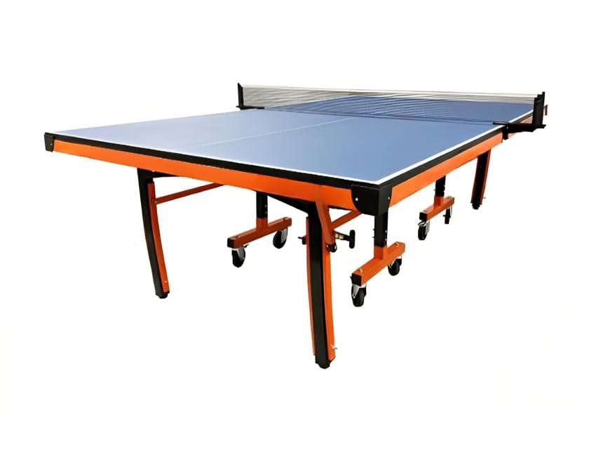 STEP OVER 12MM Waterproof Championship Outdoor 12 mm Top Table Tennis Table with 100 mm Wheel and Levellers (Table Cover, 2 Tt Racket + 2 Balls), Blue || Edition 2025-image-16