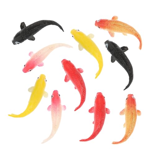 泳ぐ魚 おもちゃ 装飾 模型 10点セット 造園 道具 模造品 水槽