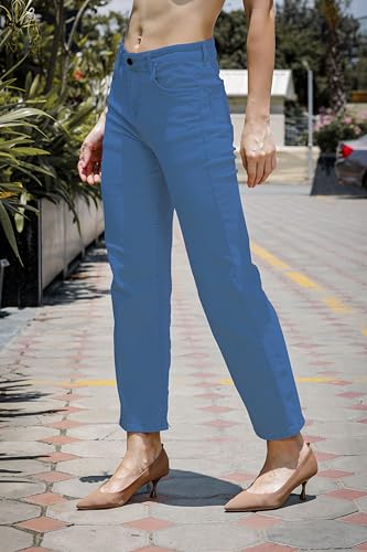 Image of RAGZO Relaxed Fit Jeans for Women || Women High Waist Jeans Pants || Flare Denim Jeans || Loose Fit Jeans for Women