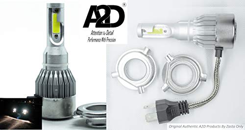 Image of A2D H4 C6 35W 6000K 12V LED HID Car Headlight Bulb Conversion Kit with Cooling Fan Car Head lamp White Set of 2 for Maruti Suzuki Gypsy King