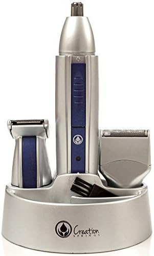Rechargeable 3-in-1 Nose and Ear Hair Trimmer with Stainless Steel Attachments