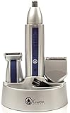 Creation Springs Rechargeable Nose and Ear Hair Trimmer with Two Grooming Attachment, One Stainless Steel Nose Precision and Ear Hair Trimming Blade