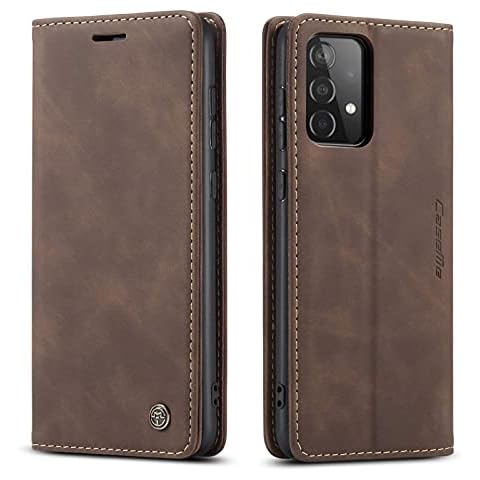 Funda Ququcheng123 para Samsung Galaxy A52 5G/A52S 5G con Tapa de Cuero y Soporte Plegable Cover