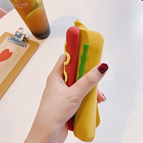 Yatchen Kawaii Phone Cases Apply To Iphone 13 Pro Max,Cute Cartoon Food Hot Dog Hamburger Phone Case 3D Iphone 13 Pro Max Case Soft Silicone Shockproof Protective Cover For Women Girls #TOP2