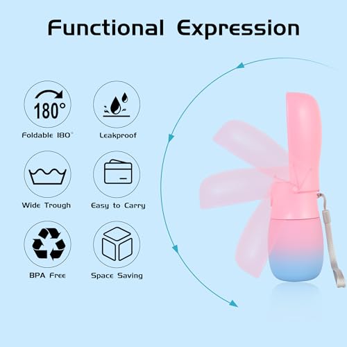 VEPOUYU Dog Water Bottle, Travel Puppy Water Bowl, Leak Proof Portable Puppy Water Dispenser, Foldable Dog Water Bottle for for Pets Outdoor Walking, Hiking, Travel, Food Grade Plastic - 10oz Pink — view 6