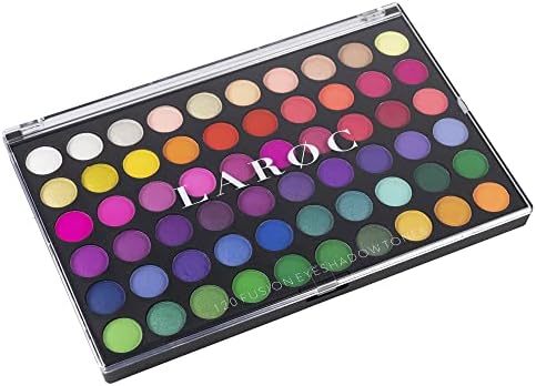 LaRoc 120 Colours Tones Eyeshadow Eye Shadow Palette Pallet Makeup Make Up Professional Pigmented Shimmer Matte MUA Artist Gift Box Set Kit, Summer/Natural Fusion Tones