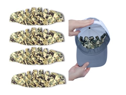 Image of Shapers Image 4 Count Baseball Crown Shaper Inserts for Fitted Caps Snapback Hats, Washable Reusable Liners Camouflage