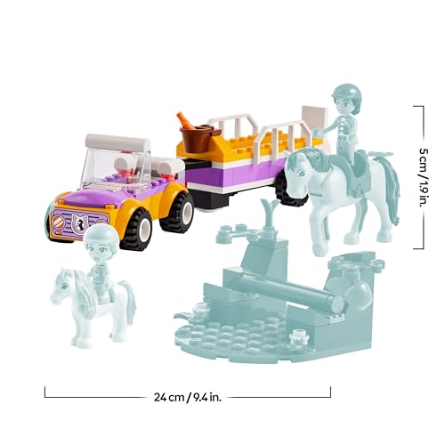 Friends Rimorchio con Cavallo e Pony Giocattolo - con Mini Bamboline di Liann & Zoya, Figure Animali Pony e Cavallo, Modellino di Auto e Accessori - Regalo Creativo per Bambine da 4 Anni - 42634 - Lego - Immagine 7