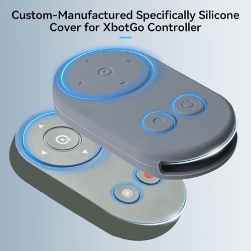 SARLAR 2 Pack Silicone Case Cover for XbotGo Chameleon AI Camera and Remote Controller, Thickened Scratch-Resistant Shockproof, Clean Soft Protective Skin for Daily Shooting, (Gray) — view 3