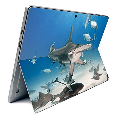 Image of MightySkins Carbon Fiber Skin for Microsoft Surface Pro 7 - Hammerhead | Textured Carbon Fiber Finish | Easy to Apply, Remove, and Change Styles | Made in The USA