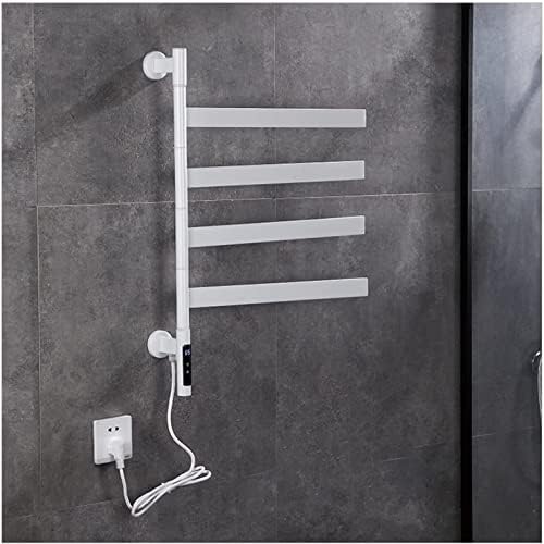 Wall Mounted Electric Towel Warmer Rack with Timer - Efficient Heated Towel Dryer for Bathrooms, Luxury Spa Experience, Fast Drying, Space-Saving Design