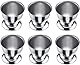 STOUCLA Eierbecher aus Edelstahlmit, Fuß, stapelbar, 6er Set Eierhalter Tablett,Silber