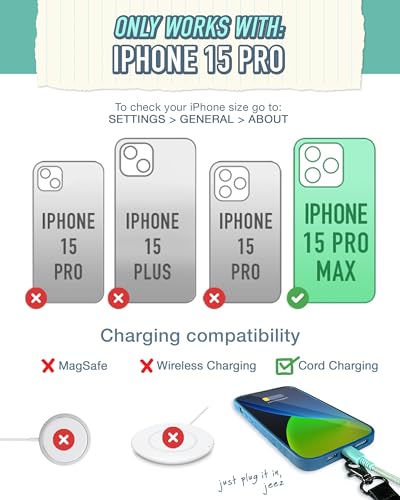 Image of Smartish iPhone 15 Pro Max Wallet Case with Crossbody Lanyard Strap - Wallet Slayer Vol. 1 - [Slim + Protective] Credit Card Holder with Universal Detachable Shoulder Neck Strap - Black Tie Affair