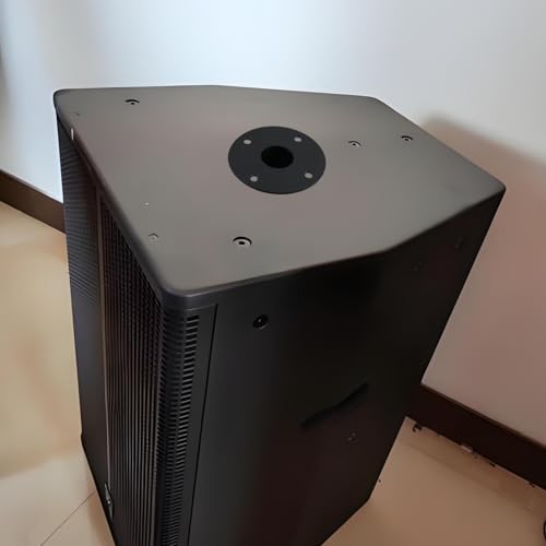 T Tulead 4PCS Black Speaker Stand Top Hat Iron Speaker Pole Mount Cabinet Pole Mount Adapter 4.21"&times;3.27", Include Screws