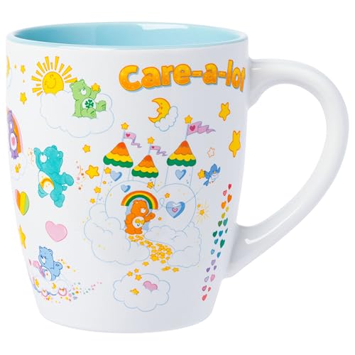 Silver Buffalo Care Bears Care-a-Lot Jumbo Curved Ceramic Mug, 25 Ounces