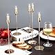 Kerzenständer Gold 6 Set,Kerzenständer Stabkerzen 33/29/23cm,Metall KegelKerzenleuchter Vintage Dekoration,Hochzeit Kerze Stand,Geeignet für Romantisches Candle Light Dinner,Jubiläum,Hochzeitsfeier