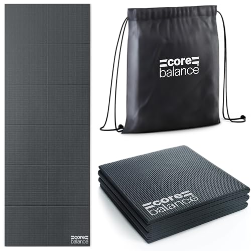 Core Balance Foldable Travel Yoga Mat Black