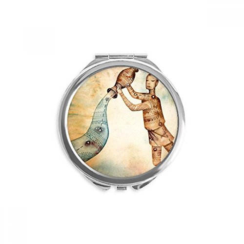 Miroir rond maquillage Verseau compact de haute précision pour un soin du visage nomade