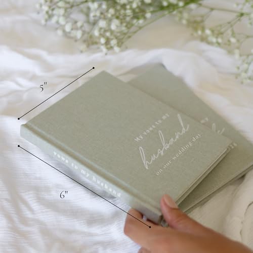 Image of Wedding Vow Books His and Hers 2 Pack Linen Hardcover Vow Book Set