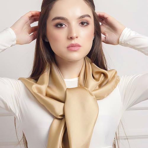 2PCS Large Satin Square Head Scarf Satin Head Scarves Bandanas Silk Satin Hair Wrapping Scarves for Women2