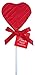 Chocolate Hearts Valentine's Candy, Heart Shaped Milk Chocolate Lollipops Gift, 1.05 Ounce, Pack of 3